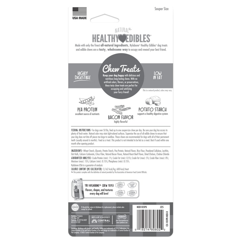 NYLABONE® Healthy Edibles Longer Lasting Bacon - Souper