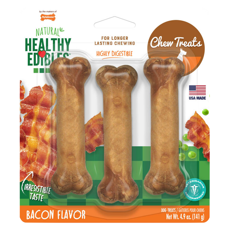 NYLABONE® Healthy Edibles Longer Lasting Bacon - Regular