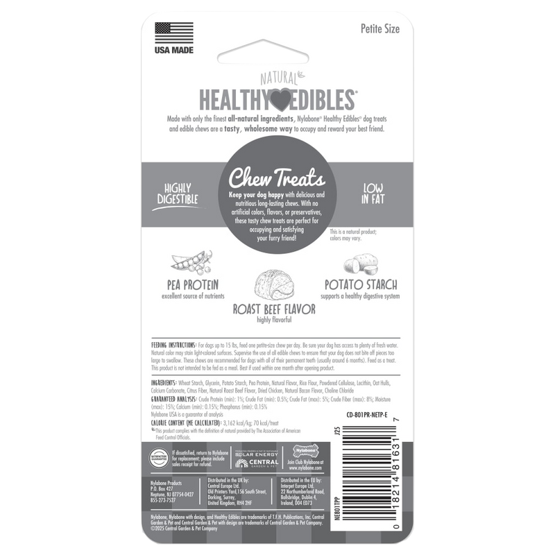 NYLABONE® Healthy Edibles Longer Lasting Roast Beef - Petite