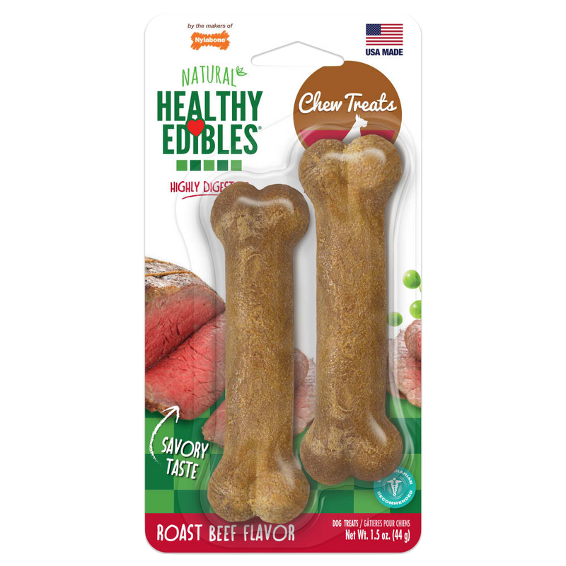 NYLABONE® Healthy Edibles Longer Lasting Roast Beef - Petite