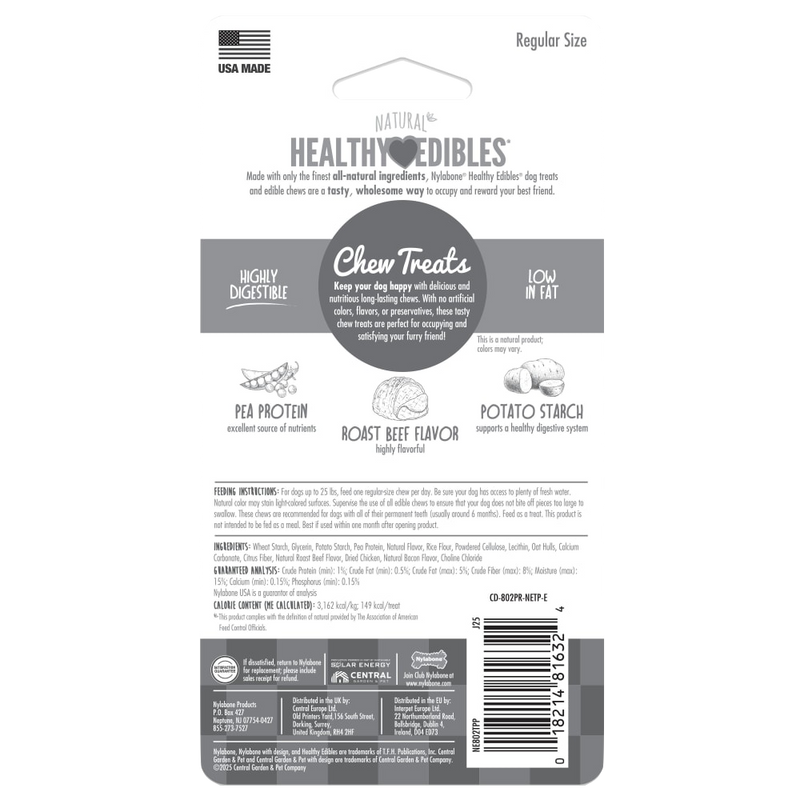 NYLABONE® Healthy Edibles Longer Lasting Roast Beef - Regular