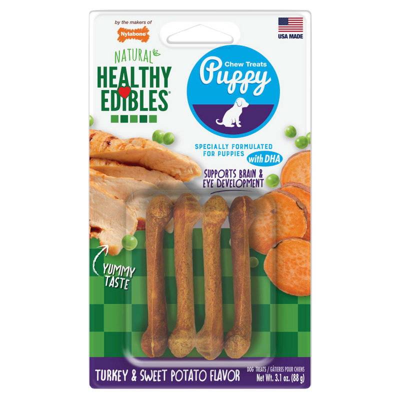 NYLABONE® Healthy Edibles Puppy Turkey & Sweet Potato - Petite
