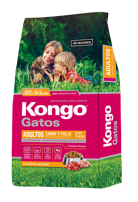 Kongo® Gatos Adultos - Carne & Pollo