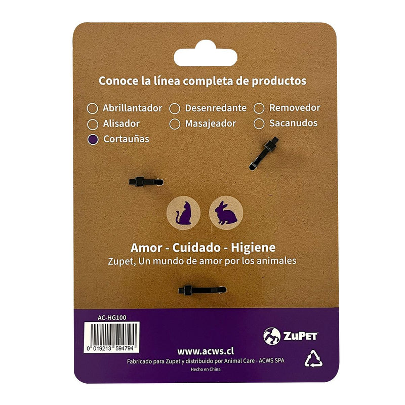 ZUPET® Cortauñas Ergonomico con Forma Tijera