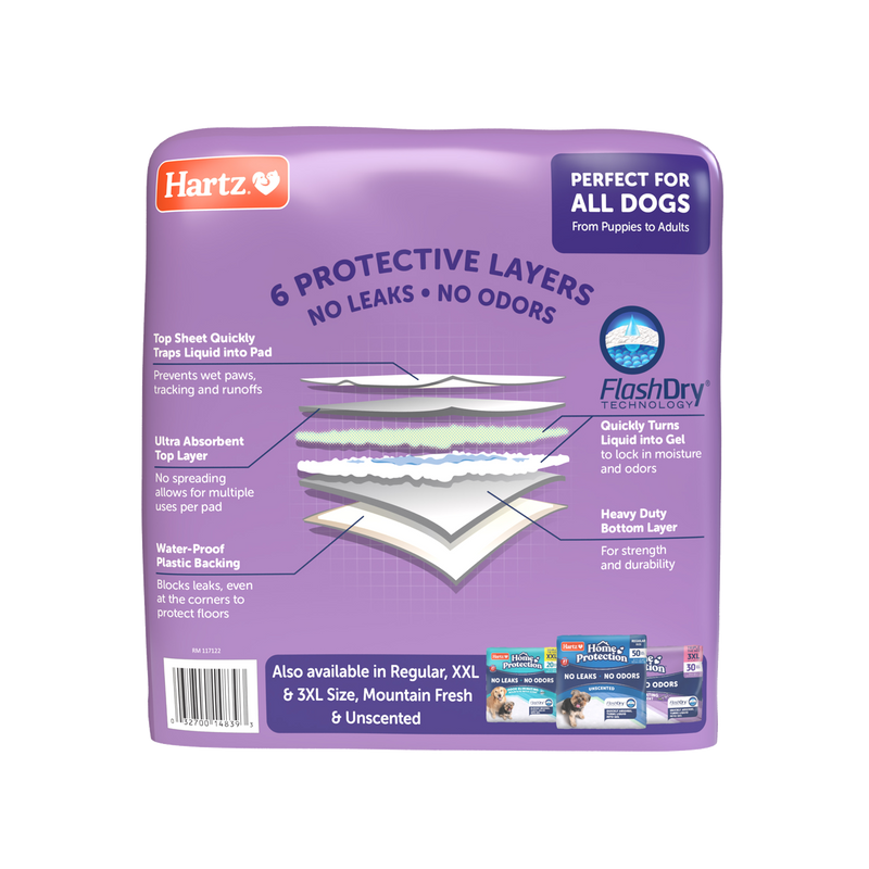 Hartz® Home Protection® XL Odor Eliminating Dog Pads - Lavanda