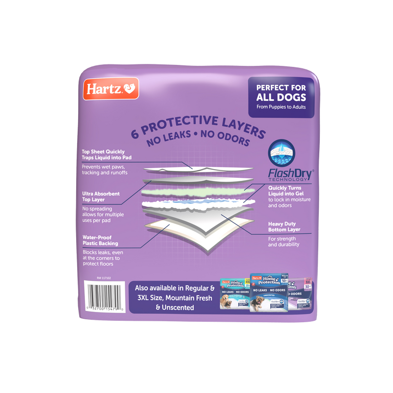 Hartz® Home Protection® XXL Odor Eliminating Dog Pads - Lavanda