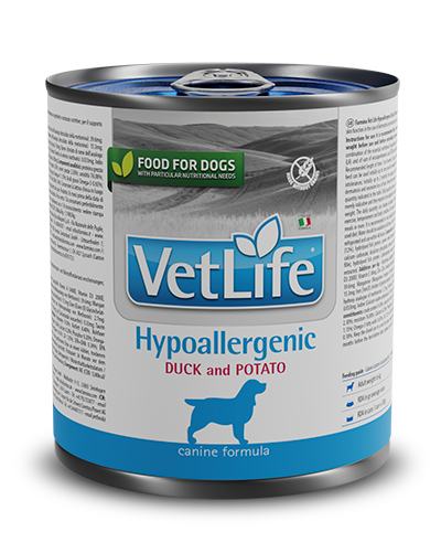 Vetlife Perro Hipoalergenico Pato & Papa Lata