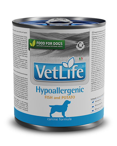Vetlife Perro Hipoalergenico Pescado & Papa Lata