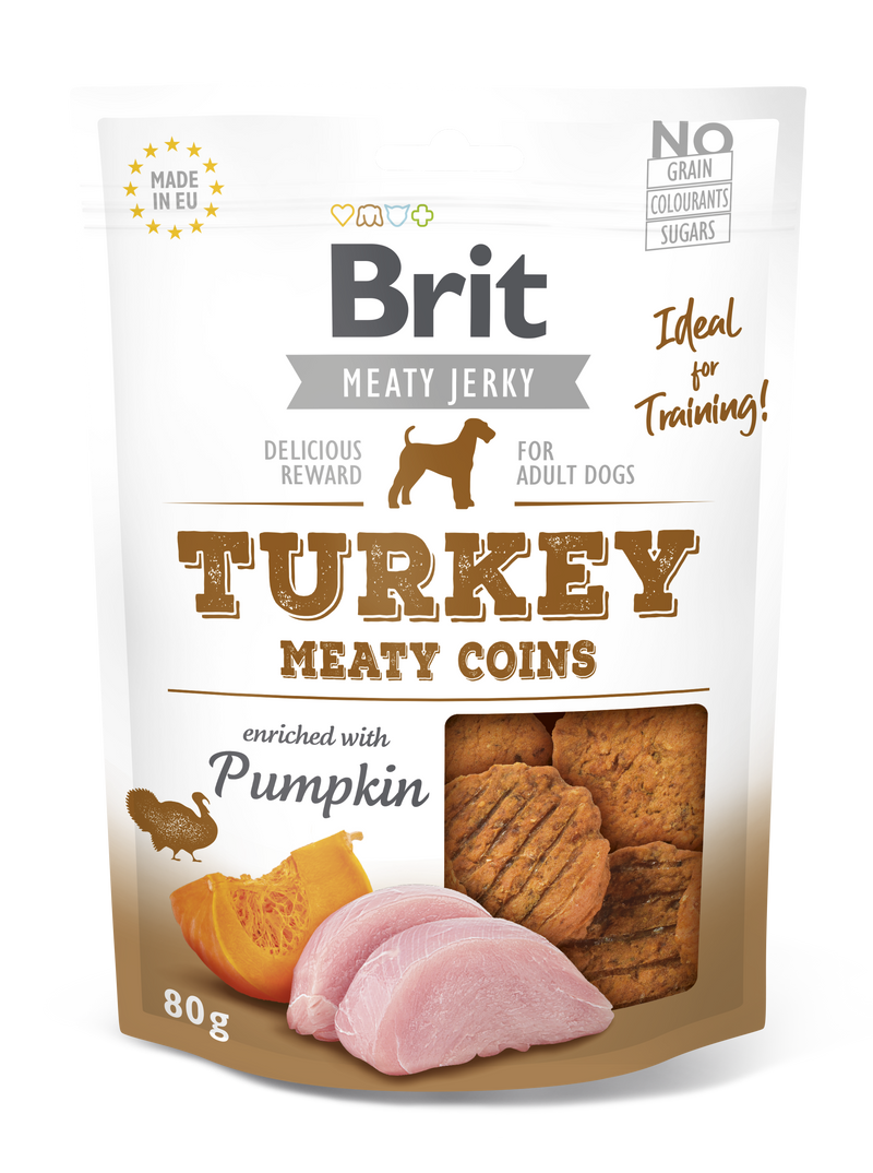 BRIT Jerky Snack Turkey Meaty Coins For Dogs