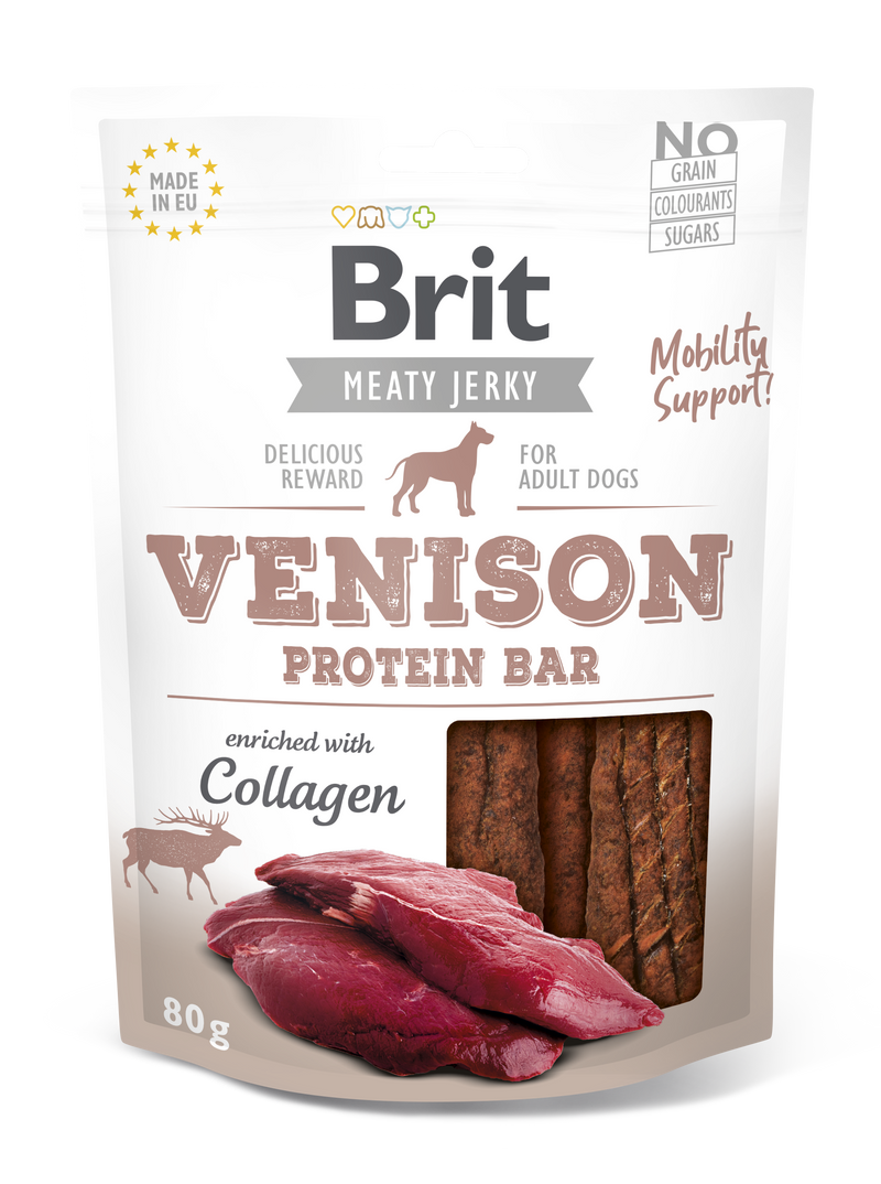 BRIT Jerky Snack Venison Protein Bar For Dogs