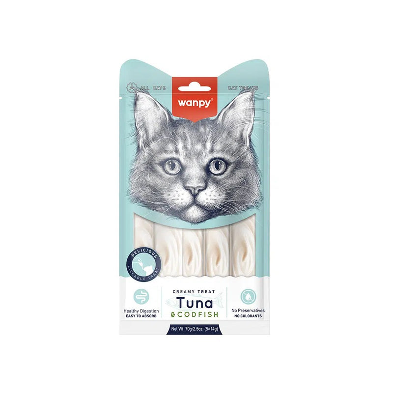 Wanpy Gatos Creamy Treat Tuna & Codfish
