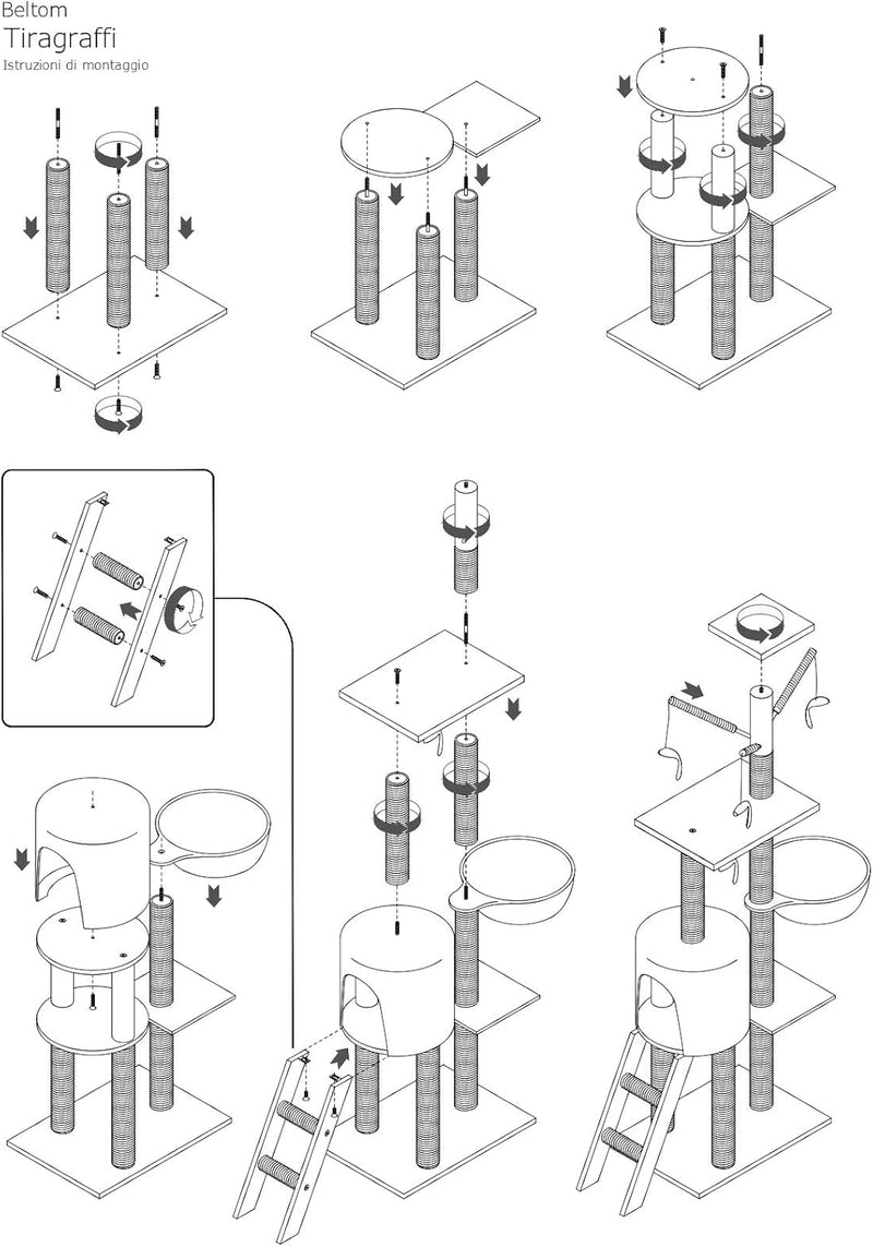 Rascador Torre Tipo Arbol Cafe (CAT001C)