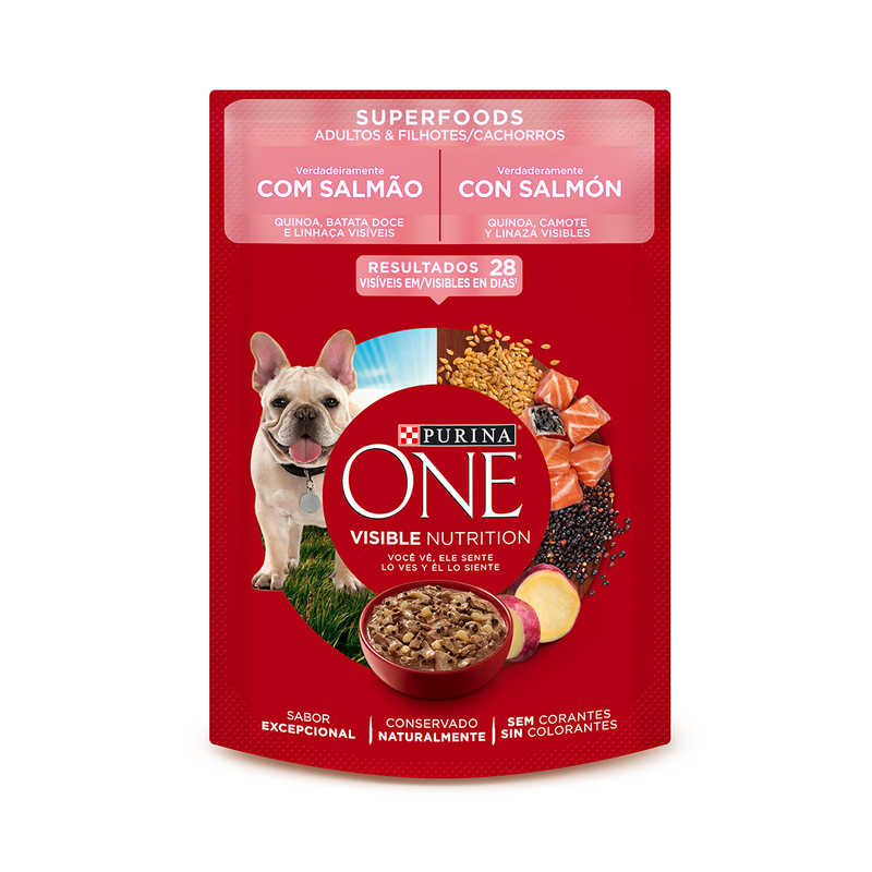 Purina One® Superfoods perros adultos y cachorros de salmón