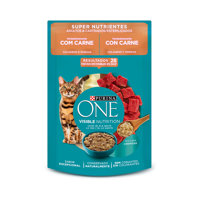 Purina ONE® Super nutrientes purina one gatos esterilizados de carne