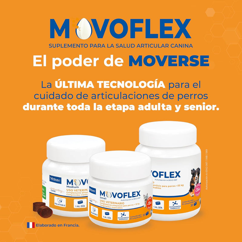 MOVOFLEX® Complemento Alimenticio Perros Medium (15 - 35 Kg)