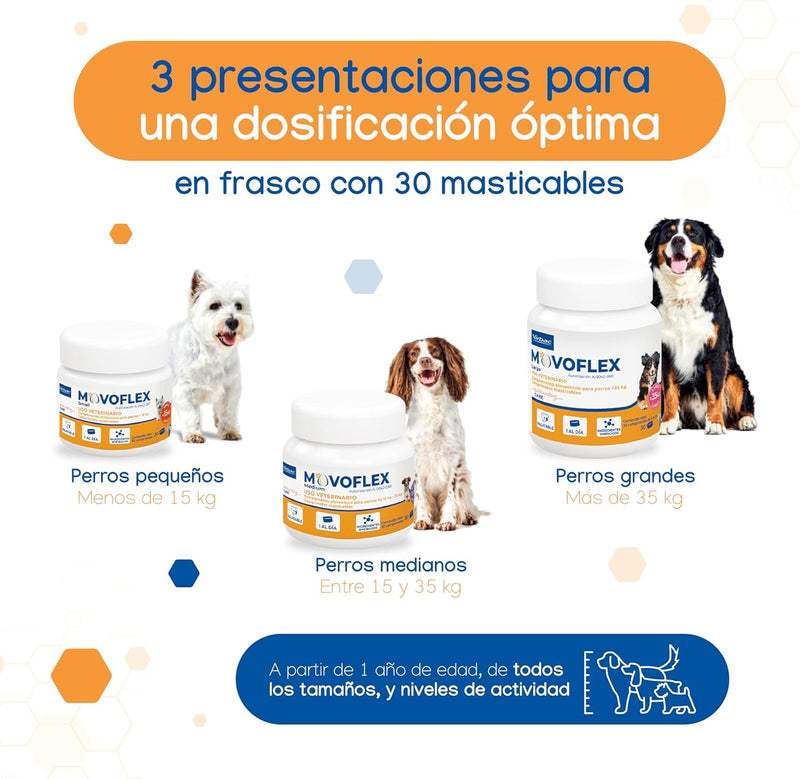 MOVOFLEX® Complemento Alimenticio Perros Medium (15 - 35 Kg)