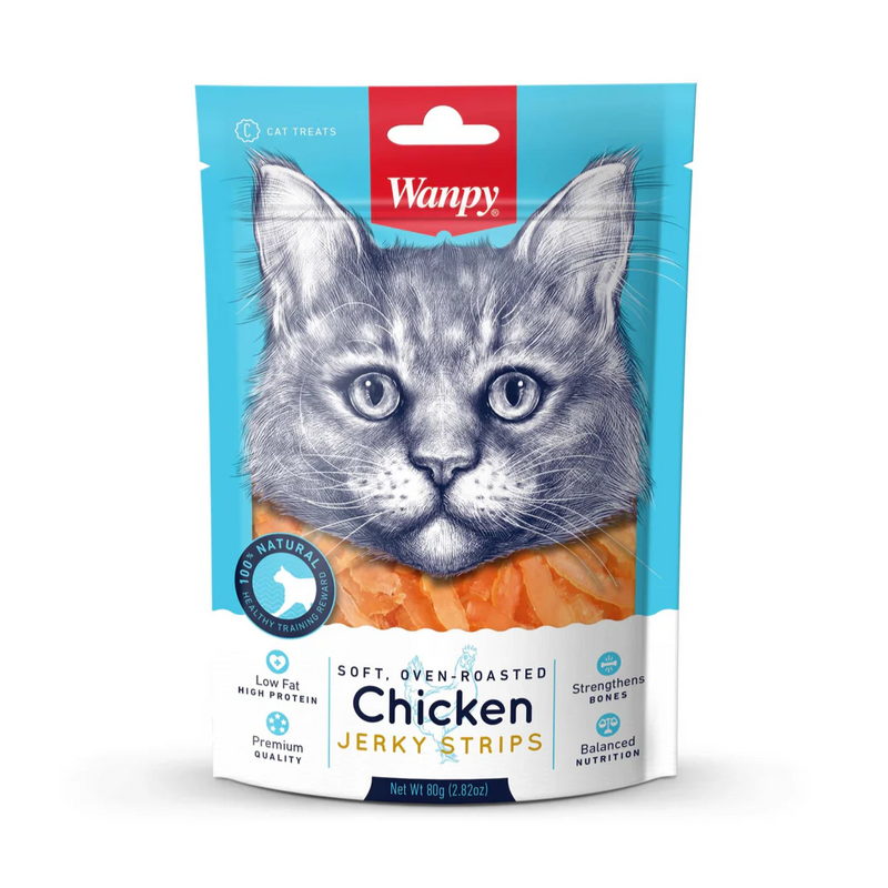 Wanpy Gatos Soft Chicken Jerky Strips