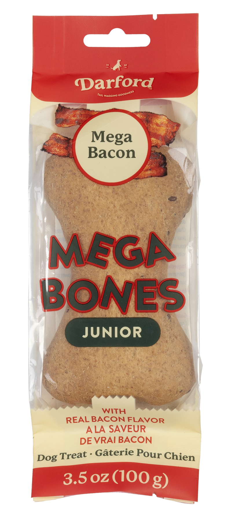 DARFORD® Mega Bones Junior Bacon Flavor Dog Treat