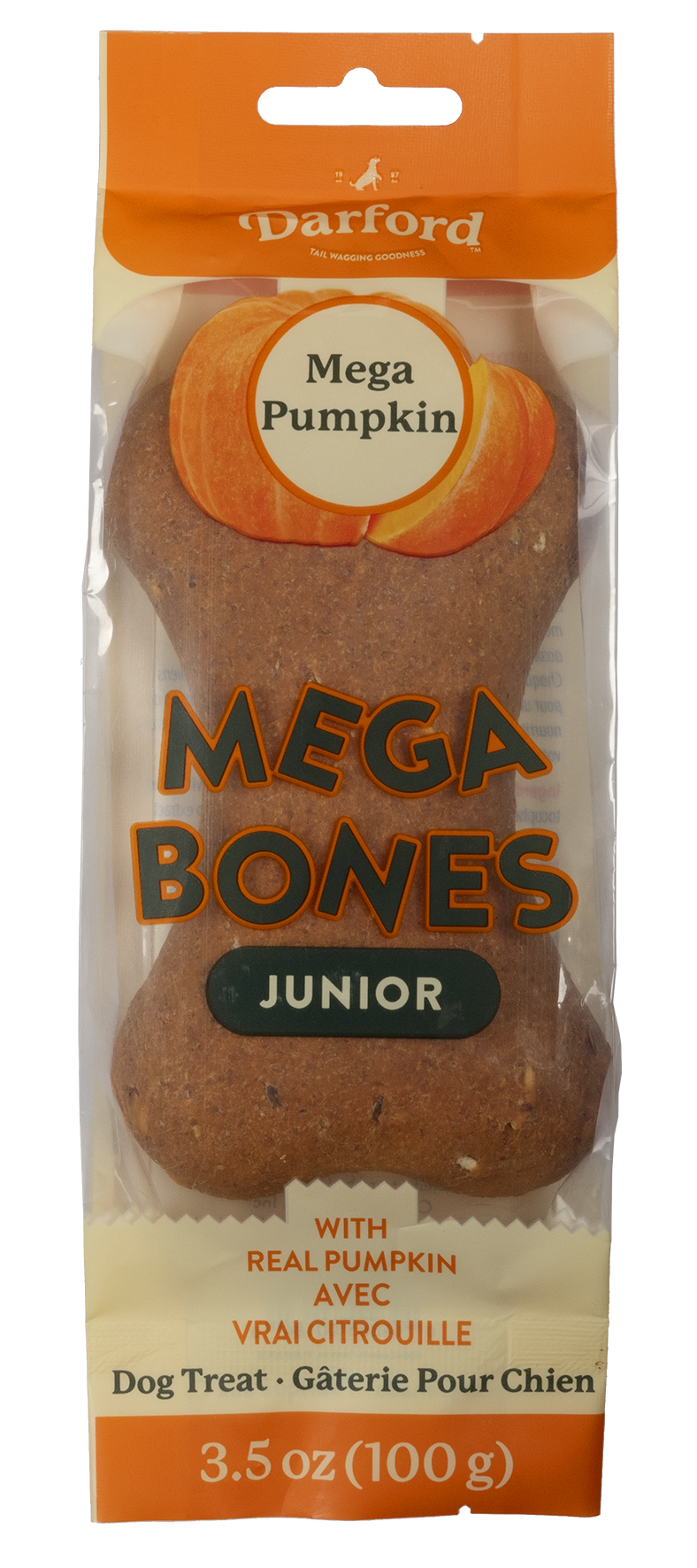DARFORD® Mega Bones Junior Pumpkin Dog Treat
