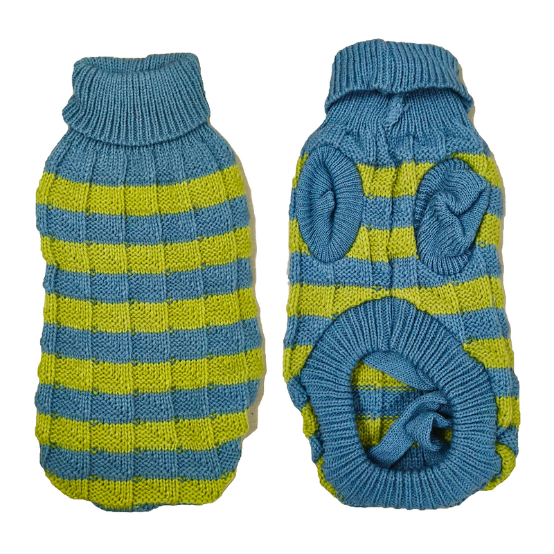 Suéter Tejido Azul/Amarillo (S23001-AZ)