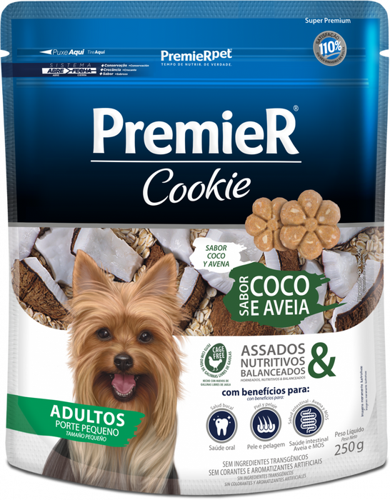 Premier Cookie Dog Coco & Avena - Adultos Raza Pequeña