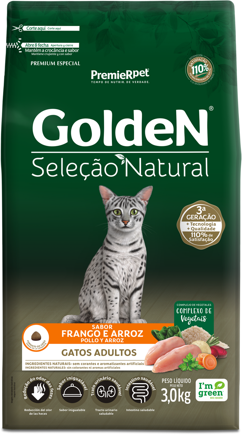 Golden Selec Natural Gatos Adultos Pollo y Arroz