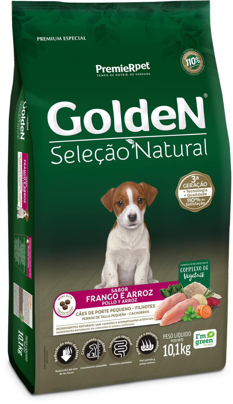 Golden Selec Natural Perro Cachorro Mini Bits Pollo y Arroz