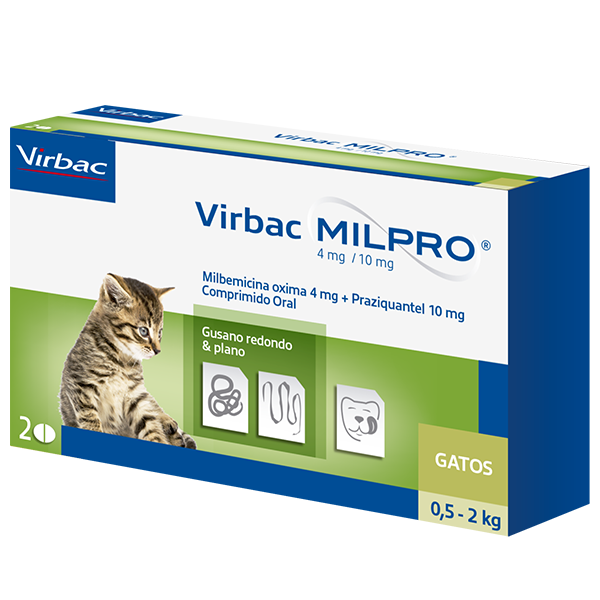 Virbac MILPRO® 4/10 mg Gatos (0.5 - 2 KG)
