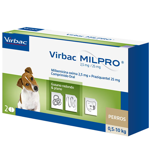 Virbac MILPRO® 2.5/25 mg Perros (0.5 - 10 KG)