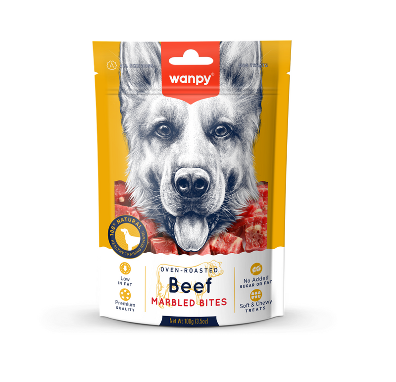 Wanpy Perros Oven Roasted Beef Marbled Bites