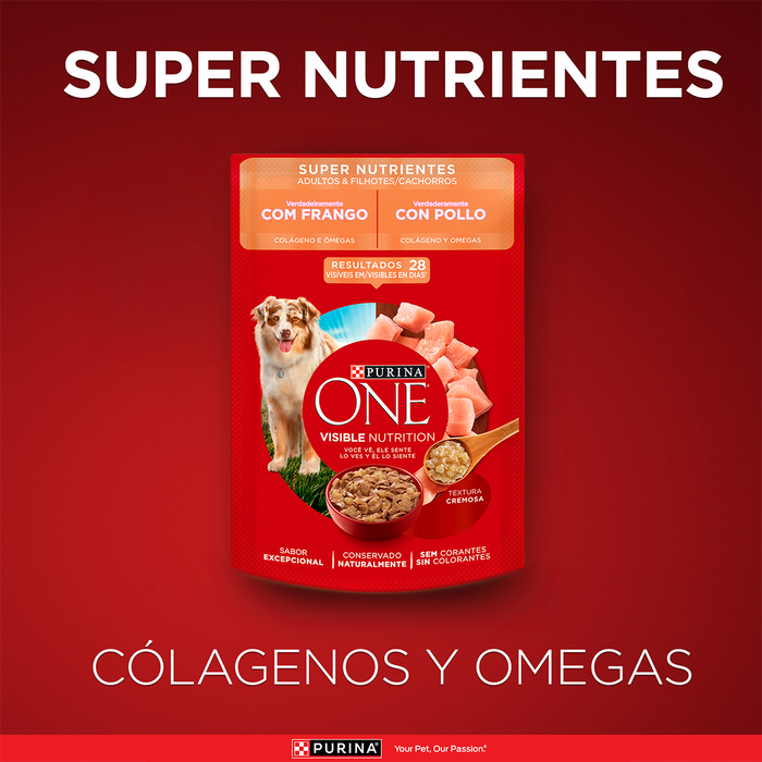 Purina One® super nutrientes perros adultos y cachorros con pollo