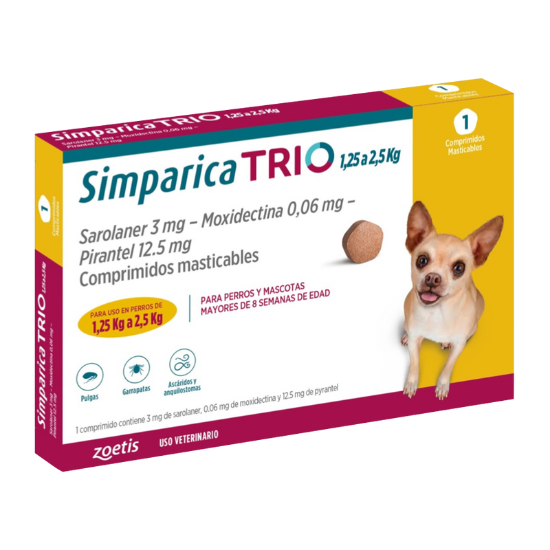 Simparica® TRIO 3mg 1.25-2.5 Kg