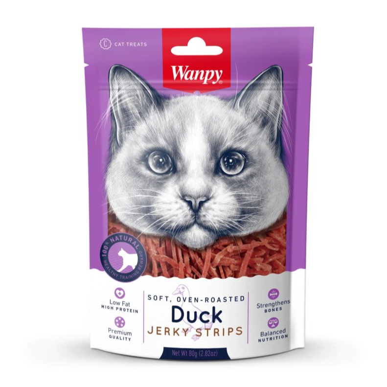 Wanpy Gatos Duck Jerky Strips