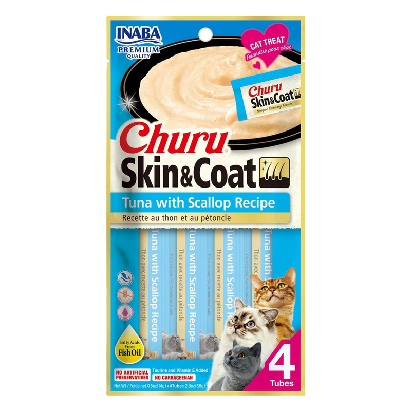 Churu® Gatos Skin & Coat Atún & Ostión
