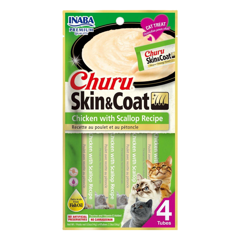 Churu® Gatos Skin & Coat Pollo & Ostión