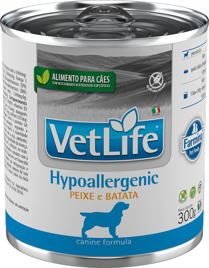 Vetlife Perro Hipoalergenico Pescado & Papa Lata