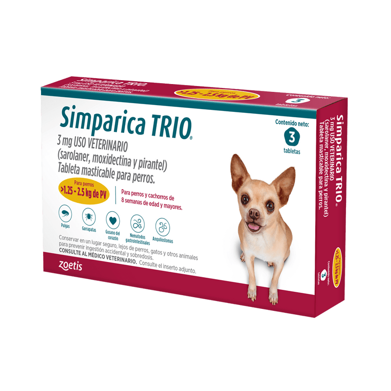 Simparica® TRIO 3mg 1.25-2.5 Kg