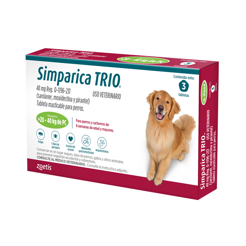 Simparica® TRIO 48mg 20-40 Kg