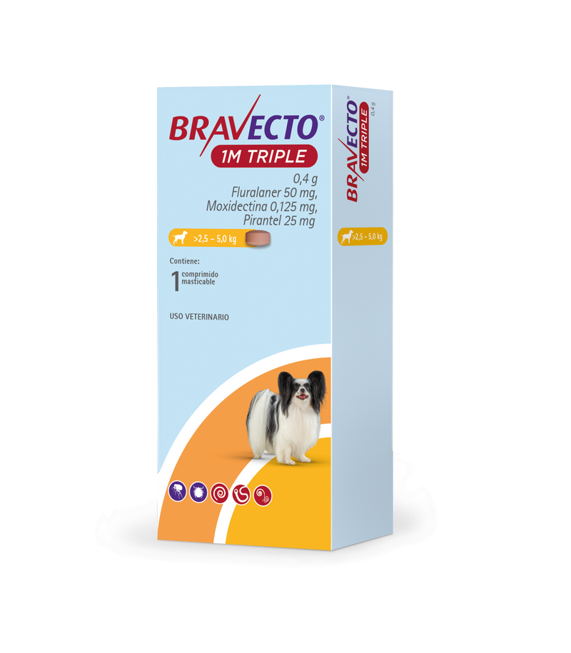 BRAVECTO® 1M Triple 50mg (2 - 5 Kg)