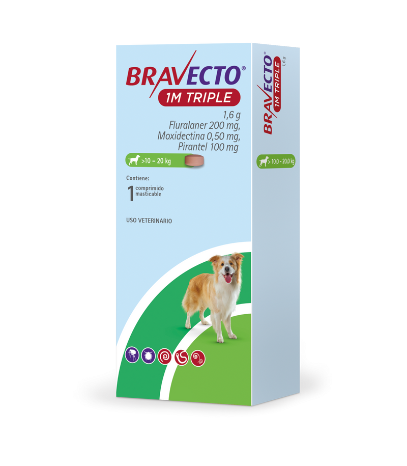 BRAVECTO® 1M Triple 200mg (10 - 20 Kg)