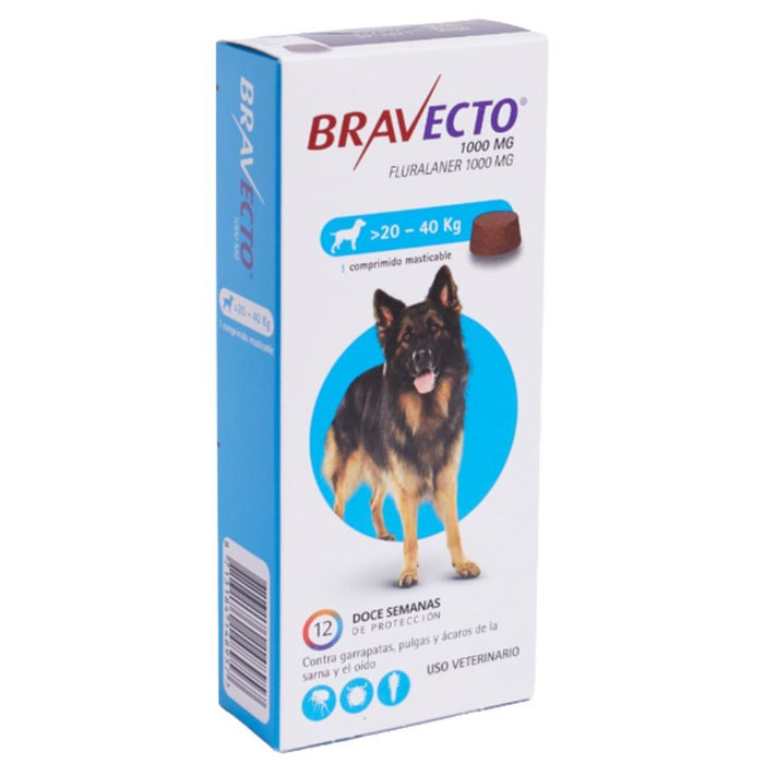 Bravecto® Perros 1000 mg (20 - 40 Kg)