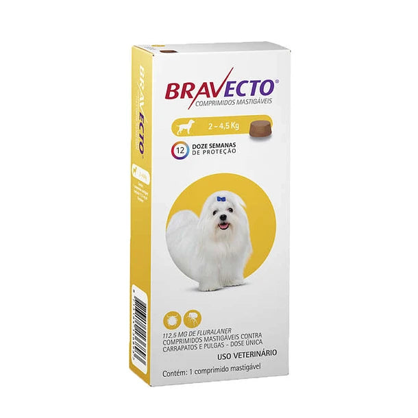 Bravecto® Perros 122.5 mg (2.0 - 4.5 Kg)