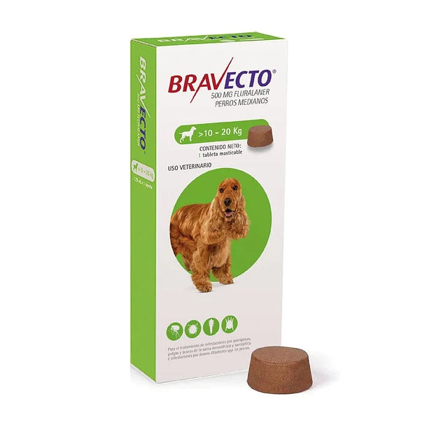 Bravecto® Perros 500 mg (10 - 20 Kg)