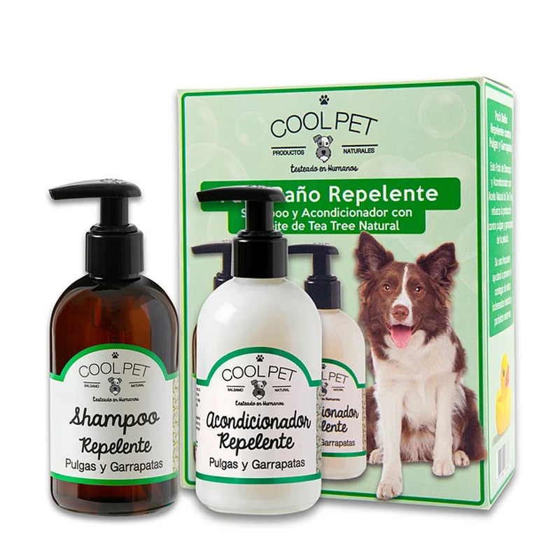 COOLPET Shampoo Acondicionador Perros Pack Baño Repelente