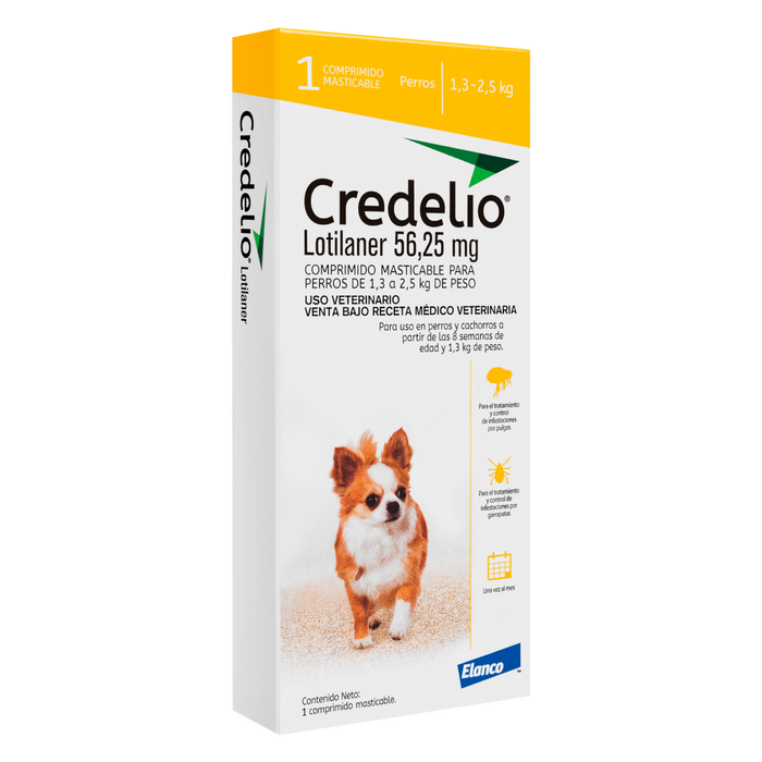 Credelio Lotilaner 56.25 mg (1.3 - 2.5 Kg)