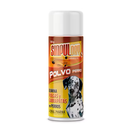 SINPUL® Dry Polvo Antiparasitario Externo Perros 100 G