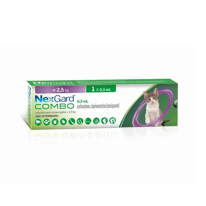 NexGard® Combo Gatos 0.8 - 2.5 KG