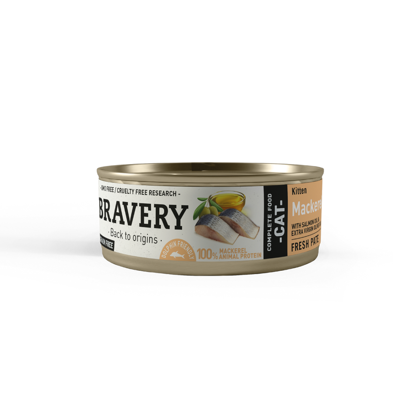 Bravery Kitten Mackerel Wet Food