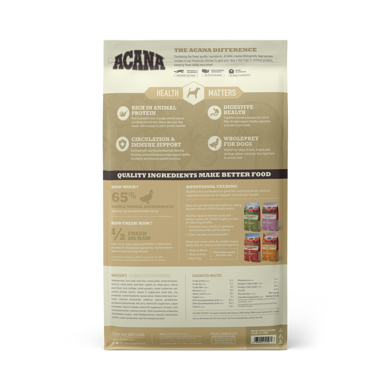 ACANA® Singles Duck & Pear