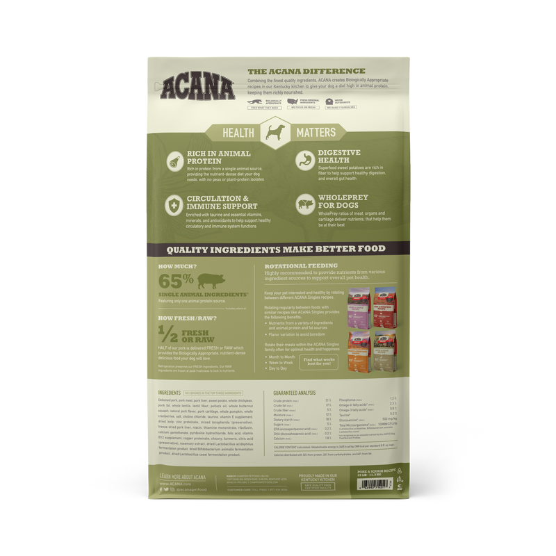 ACANA® Singles Pork & Squash